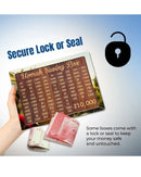 Wooden Umrah Saving Box | Premium Money Box with 210,000 Goal Tracker