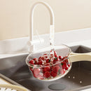 Fruit Drain Basket With Lid Vegetable Washing Bowl Foldable