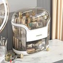 Elegant Multi-Layer Cosmetic Organizer with Lid & Drawers