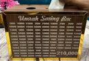 Wooden Umrah Saving Box | Premium Money Box with 210,000 Goal Tracker