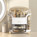 Elegant Multi-Layer Cosmetic Organizer with Lid & Drawers