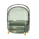 Desktop Drawer With LED Light Transparent Cosmetic Organizing Box