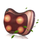 Car Head Massage Pillow Relax Vibrator Electric Shoulder Back Heating Kneading Infrared Therapy Shiatsu Neck Massager