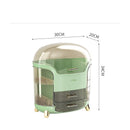 Elegant Multi-Layer Cosmetic Organizer with Lid & Drawers